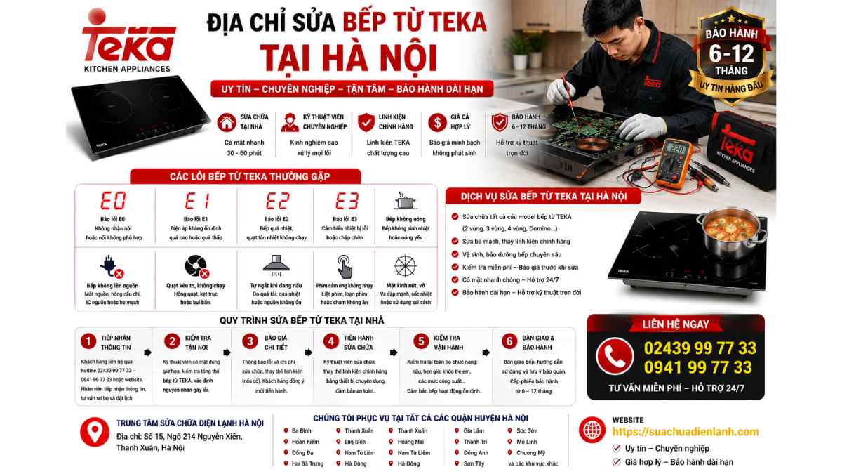 Địa chỉ sửa bếp từ Teka tại Hà Nội