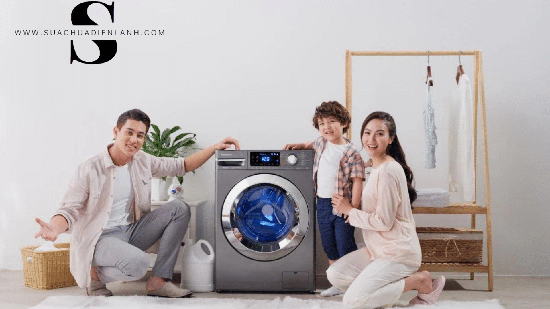 Nhà có trẻ nhỏ nên mua máy giặt như thế nào ?