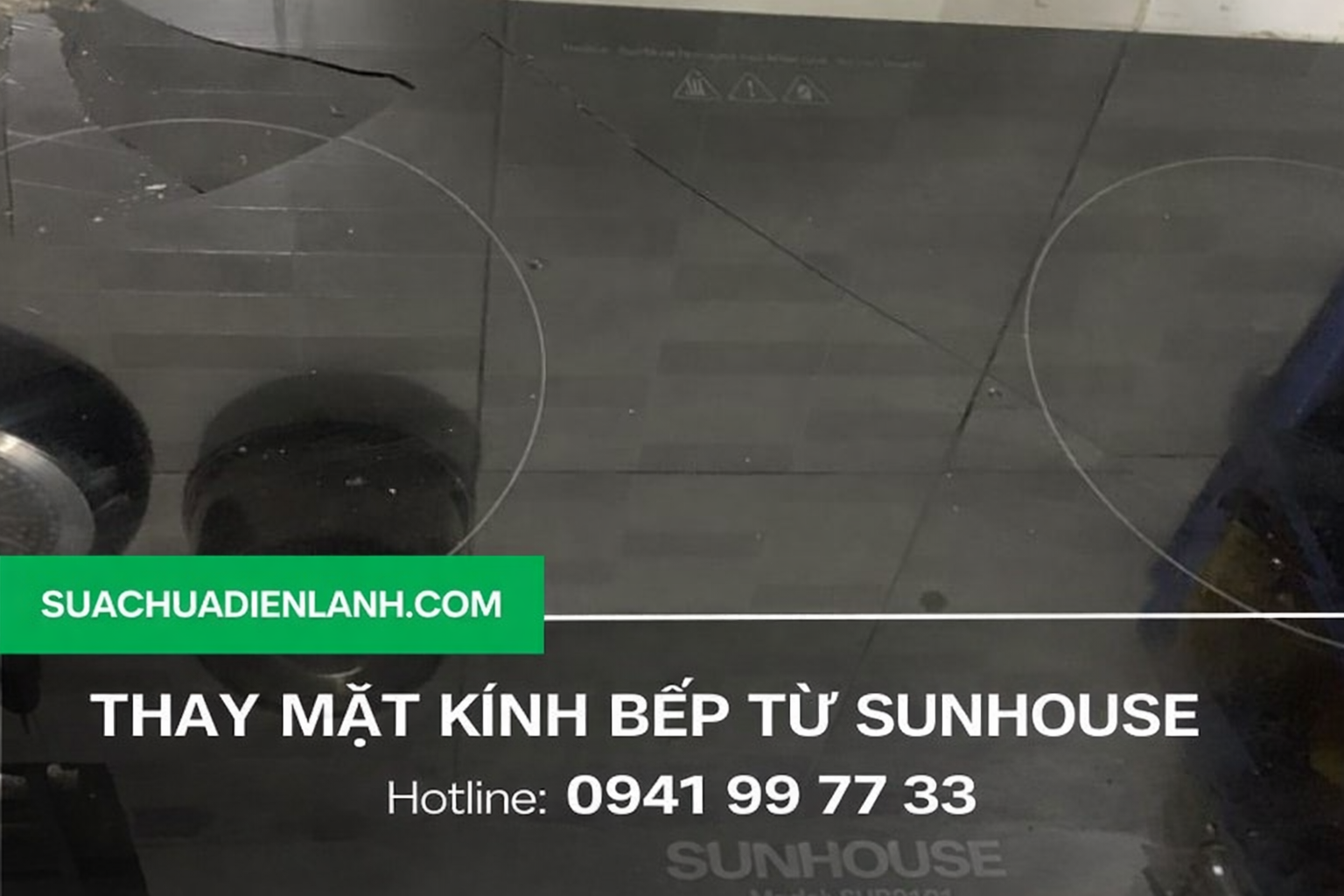 thay mặt kính bếp từ Sunhouse