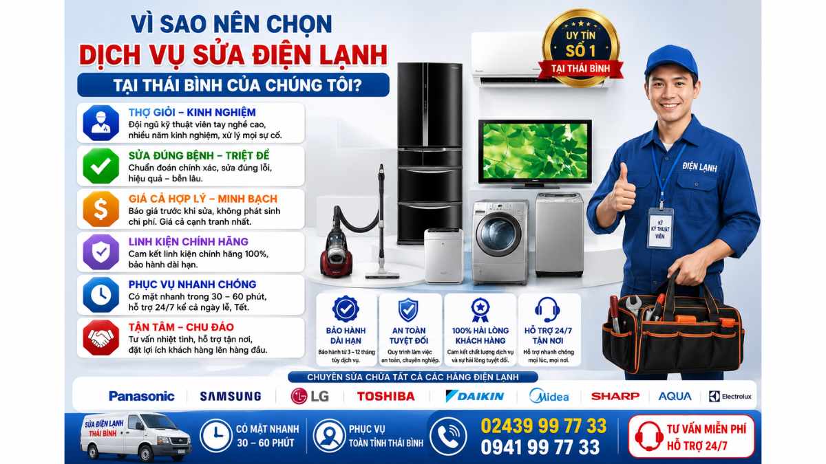 Vì Sao Nên Chọn Dịch Vụ Sửa Điện Lạnh Tại Thái Bình Của Chúng Tôi?