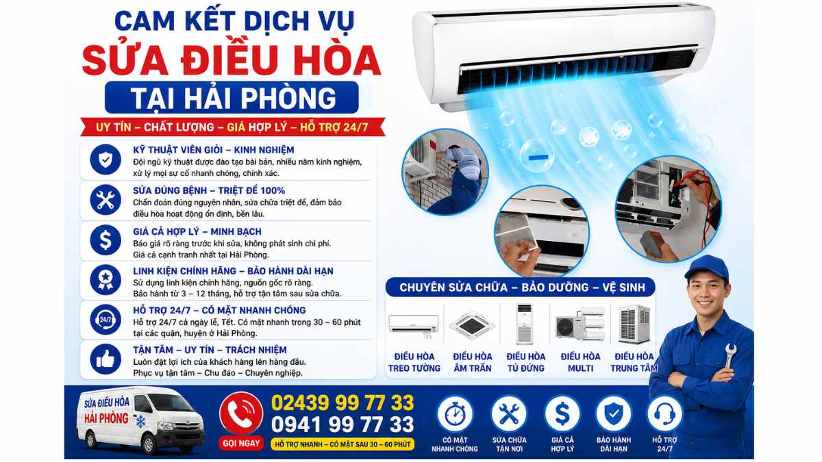 Cam Kết Dịch Vụ Sửa Điều Hòa Tại Hải Phòng