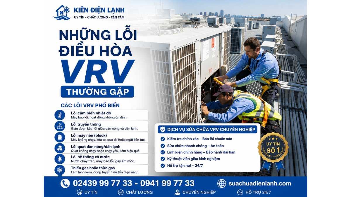 Những Lỗi Điều Hòa VRV Thường Gặp