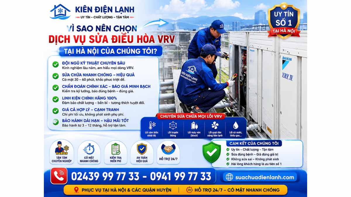 Vì Sao Nên Chọn Dịch Vụ Sửa Điều Hòa VRV Tại Hà Nội Của Chúng Tôi?