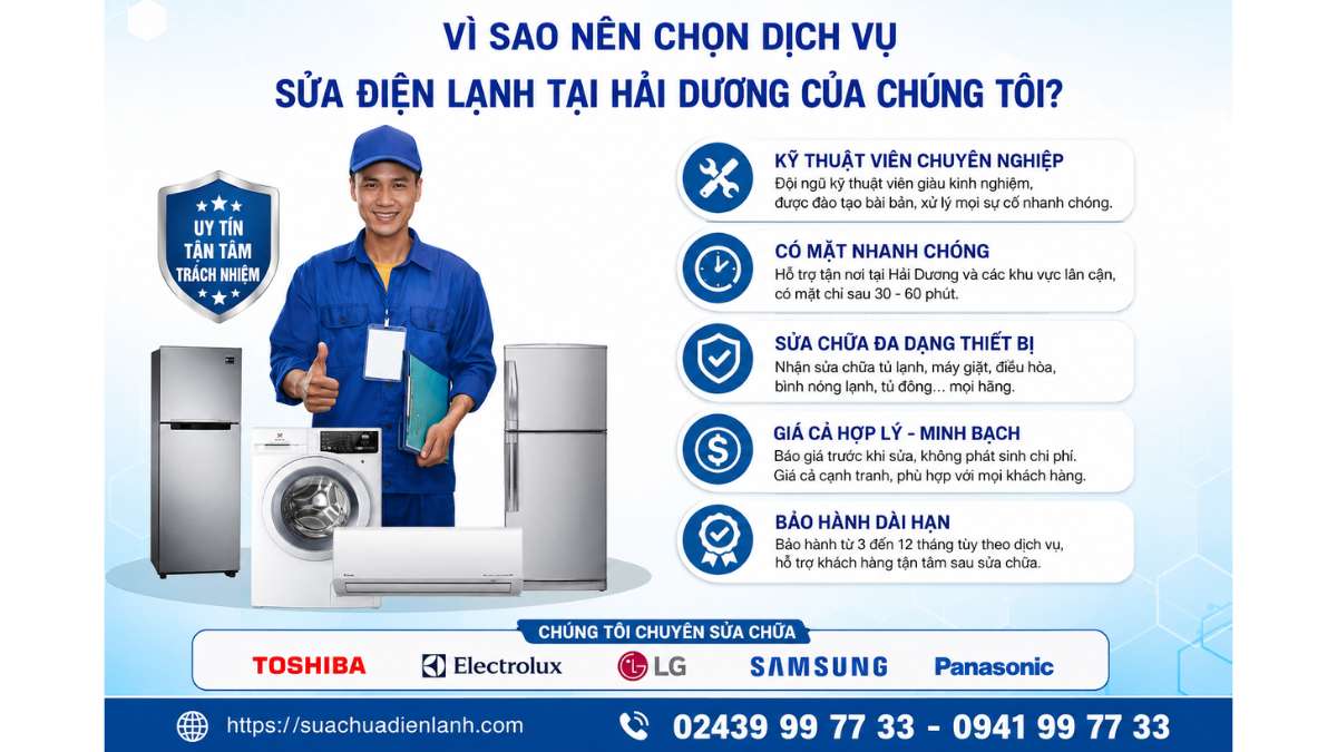 Vì Sao Nên Chọn Dịch Vụ Sửa Điện Lạnh Tại Hải Dương Của Chúng Tôi?