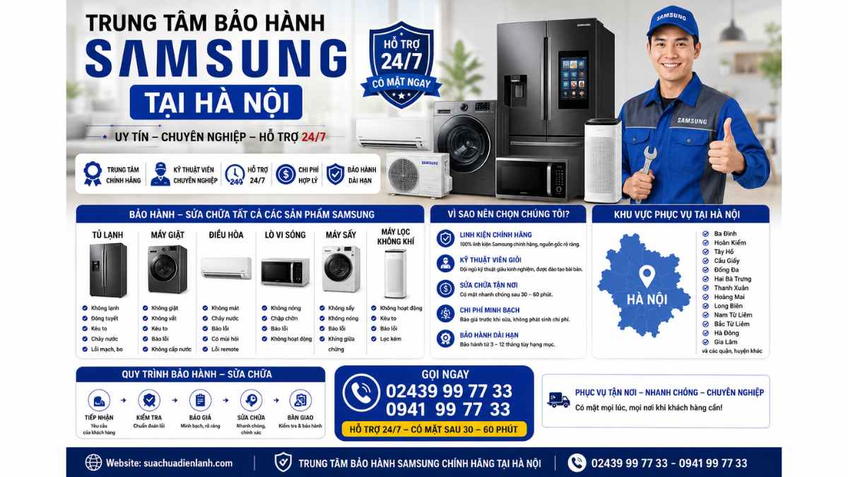 Trung Tâm Bảo Hành Samsung Tại Hà Nội